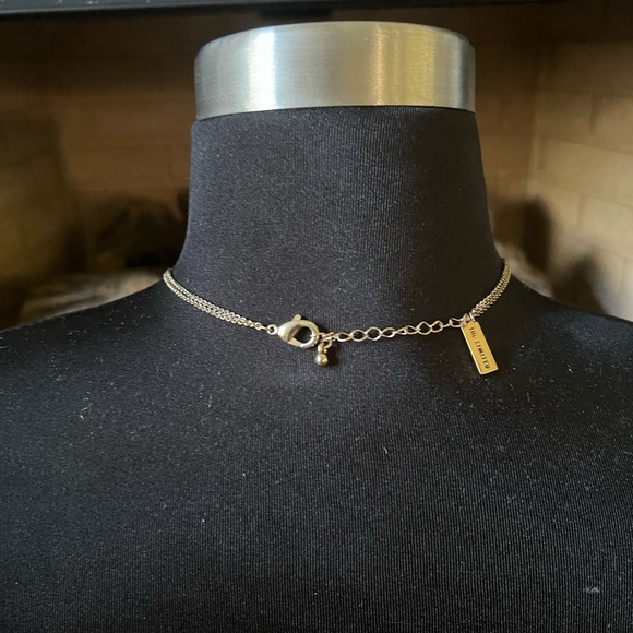 Gold Floral Sparkly Gemstone Necklace by The Limited - Picture 2 of 6